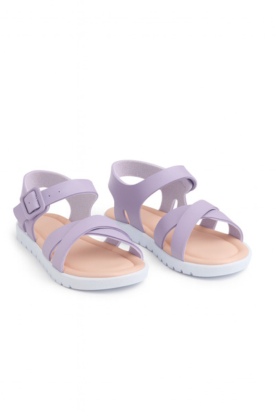 Zilvana Colorful Cross-Strapped Buckle Summer Casual Children's Sandals – Non-Slip White Sole, Comfortable and Stylish