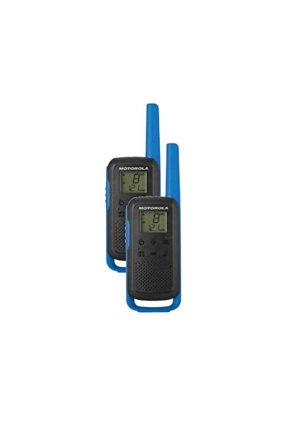 Motorola Talkabout T62, 2 Walkie-Talkies, 16 Channels and 121 Codes, Black-Blue