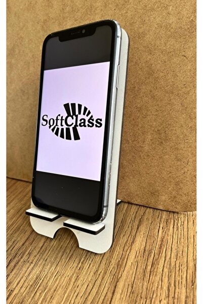 softclass Masa Üstü ''S'' HARFLİ Özel Harf Ahşap Telefon Tutucu Aparatı 17cm Sabitleyici Telefon Tutacağı