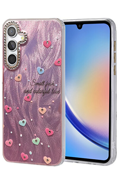 NewFace غطاء حماية لهاتف سامسونج جالاكسي A34 5G من MSA-SHOP، غطاء بنمط مرآة -...