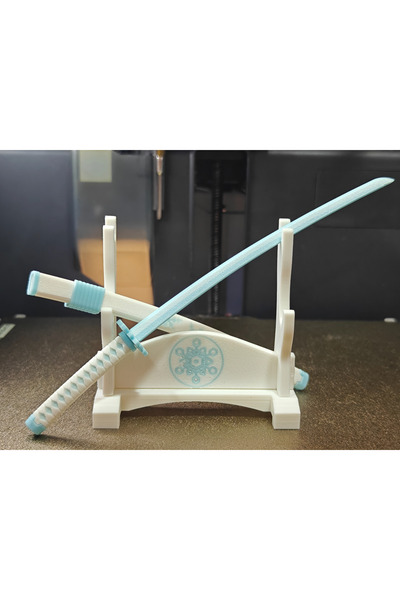 GRAT3D 15 CM MİNİ Snowflake Katanası - Özel Tasarım Masaüstü Figür