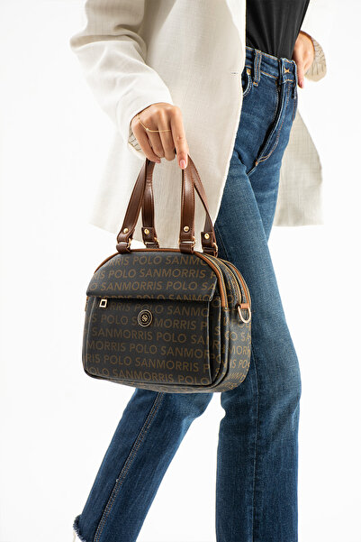 Sanmorris Çok Gözlü El ve Omuz Çantası Geniş Hacim Hafif Yapı Fonsiyonel Bölm...