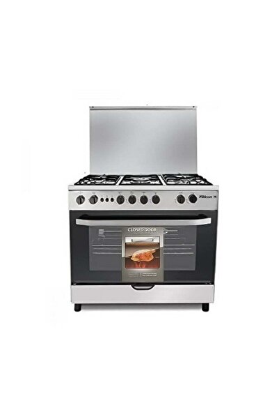 Falcon stainless steel gas oven with 5 burners, full safety, 60 * 90