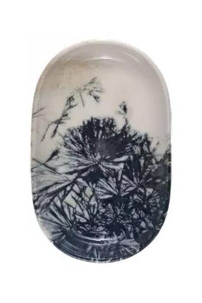 İkram Dünyası Id Fine Aventurin 37 cm Oval Boat Salad and Presentation Plate