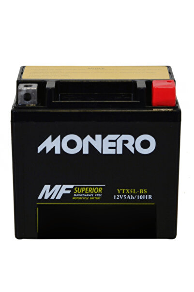 monero BS 12V 5AH YATIK AKÜ – HONDA DIO, TITAN ve YAMAHA BWS SCOOTER 50 UYUMLU / YTX5L-BS