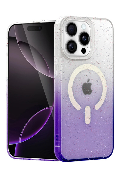 NewFace غطاء MSA-SHOP لهاتف Apple iPhone 15 Pro Max Pummel Shiny Magsafe - أر...