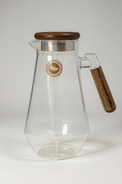 Kitchen Way Akasya Sap - Kapaklı Borosilikat Cam Sürahi KW-849