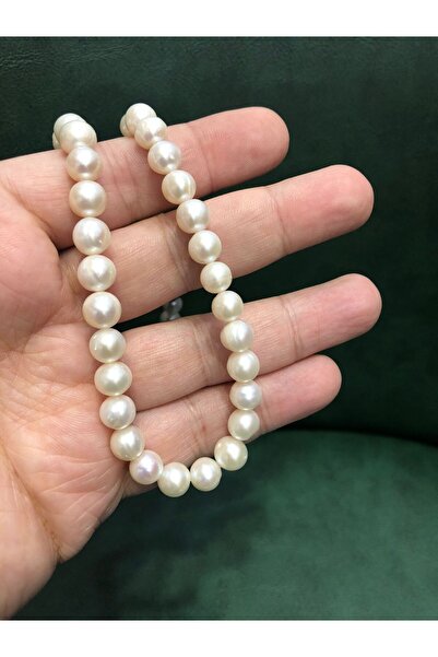 Bursa Kuyumcusu Gümüş Gemici Kilitli İnci Kolye