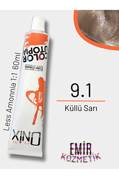 onix Düşük Amonyaklı Saç Boyası 60ml Küllü Sarı 9.1
