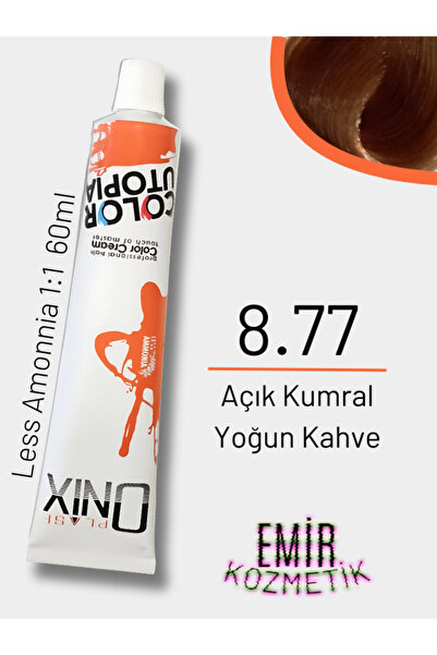 onix Düşük Amonyaklı Saç Boyası 60ml Açık Kumral Yoğun Kahve 8.77
