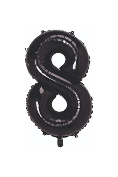 eahome Number 8 Helium Balloon 76 cm Black Color - 8 Year Old Balloon - 8 Years Old Balloon - Number 8 Balloon