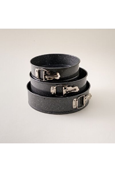 Alberto طقم كيك من الفولاذ الكربوني مكون من 3 قطع 20 سم، 23 سم، 25 سم باللون ...