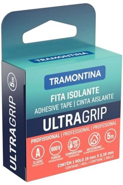 TRAMONTINA 0.18x19mm 5m Black Flame Retardant Electrical Tape Class A