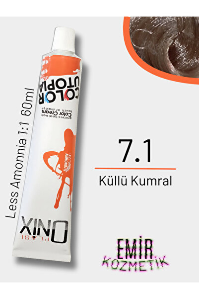 onix Düşük Amonyaklı Saç Boyası 60ml Küllü Kumral 7.1