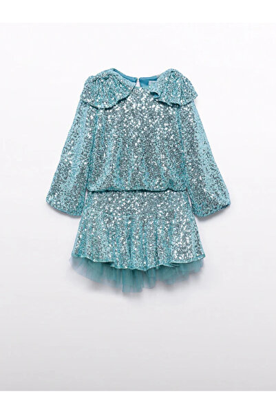 Abel & Lula Abel Lula Buz Mavisi Pullu Bluz Etek Set Çocuk 5542