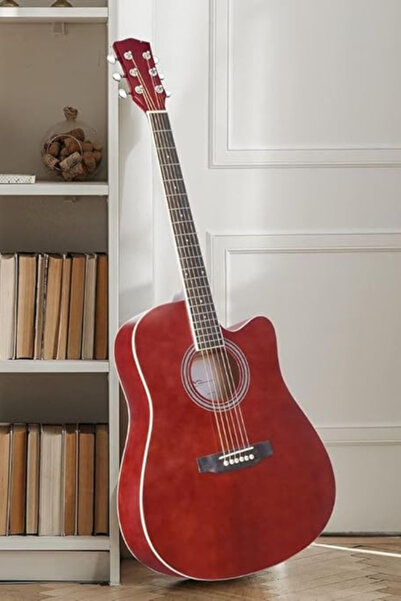 MegArya 41 Acoustic Guitar In Wine Red Finish With Bag