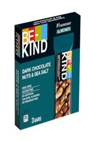 BE-KIND شوكولاتة ومكسرات وملح البحر (3*30 جم) × 10