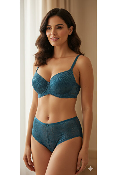 Ankaboss Padded Supported B Cup Adjustable Straps Lace Stylish Night Bra Pant...