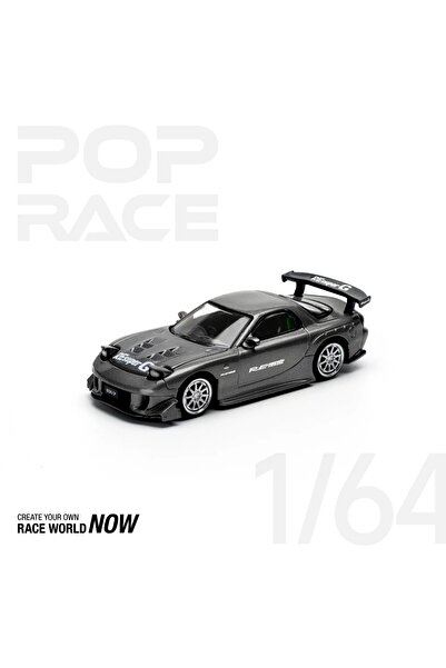 HOT WHEELS Pop Race 1/64 Mazda RX7 RE-Amemiya Widebody Gun Metal / PR64-0255