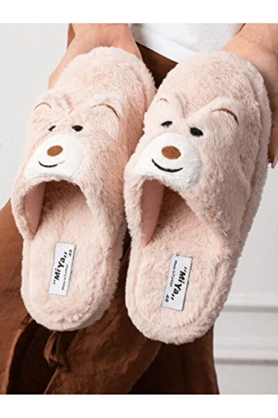 Behtah Kundura نعال منزلية شتوية للجنسين مطرزة بشكل لطيف على شكل باندا، لا تص...