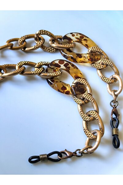THİNBLACK Antique Gold Color Aluminum Chain Strap for Glasses with Thick Handle Glasses Chain