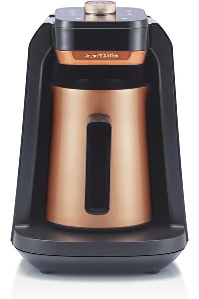 Arzum ماكينة صنع القهوة التركية OK0038-04 ريتش برو بلس أوكا مع خزان مياه، لون نحاسي