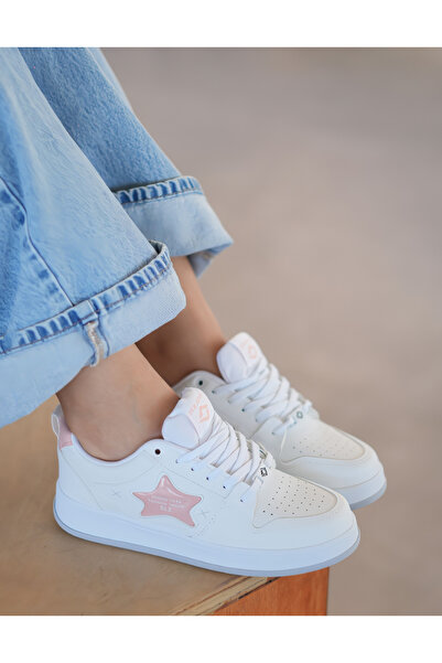 Elit Solazer 017 White Navy Blue Άνετα Ορθοπεδικά Γυναικεία Αθλητικά Παπούτσια