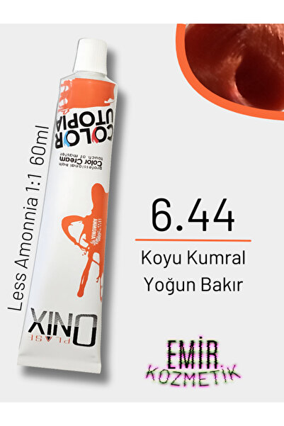 onix Düşük Amonyaklı Saç Boyası 60ml Koyu Kumral Yoğun Bakır 6.44