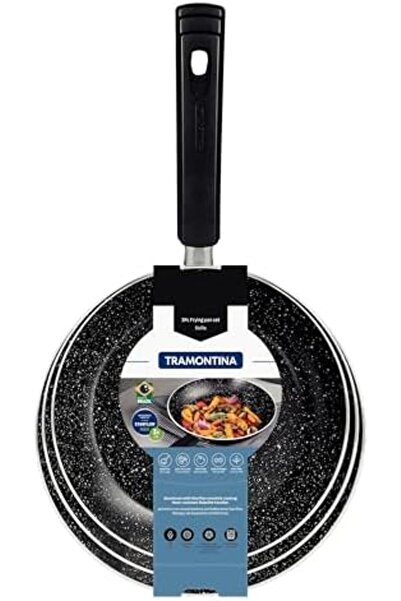 TRAMONTINA Turim Aluminum Frying Pan Set - 3 Pieces (Blue)