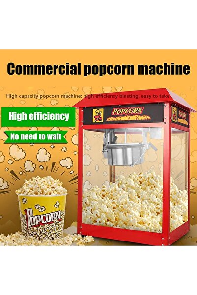 A.E Commercial Popcorn Maker, Low Fat Hot Air Automatic Popcorn Maker/No Oil for Party Cinema DIY Gastro