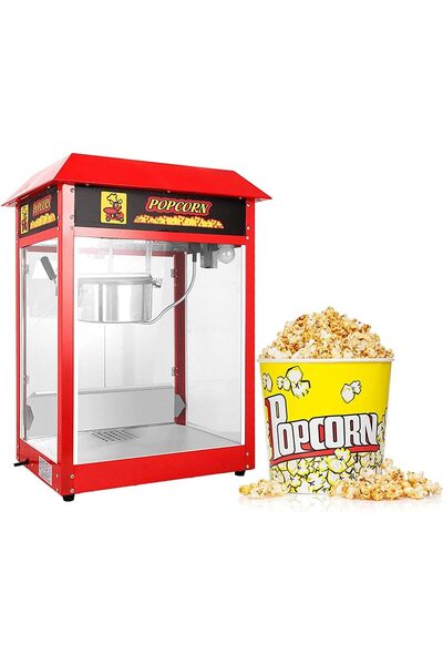 A.E Commercial Popcorn Maker, Low Fat Hot Air Automatic Popcorn Maker/No Oil for Party Cinema DIY Gastro