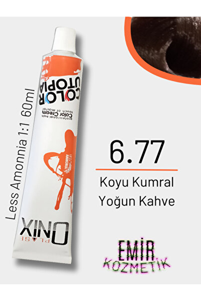 onix Düşük Amonyaklı Saç Boyası 60ml Koyu Kumral Yoğun Kahve 6.77