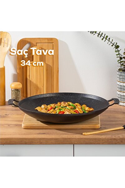 Elista Granite Casting Hair Frying Pan 34 cm