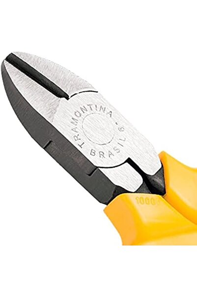 TRAMONTINA 41006116, Diagonal Cutting Pliers 6'', Yellow