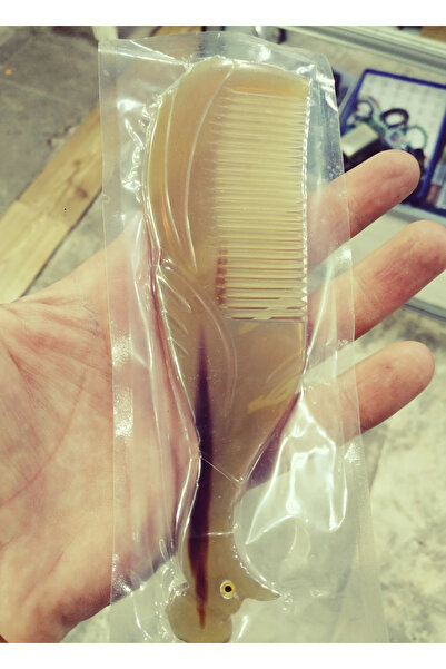 Efsoon Organics Ram Horn Bone Comb Natural Unpolished Sturdy Structure