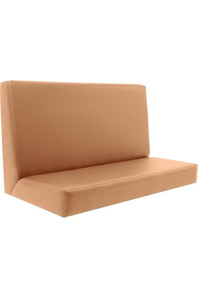 TRAMONTINA Piazza Booth Cushion With Smooth Beige Leatherette Upholstery