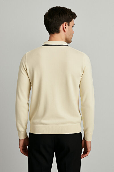 ModaPlaza Ανδρικό πουλόβερ με φερμουάρ με λαιμόκοψη 1036