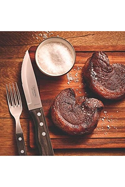 TRAMONTINA Since 1911, Made In Brazil - Jumbo 5 Inches Steak Knife with Stainless Steel Blade and Tr