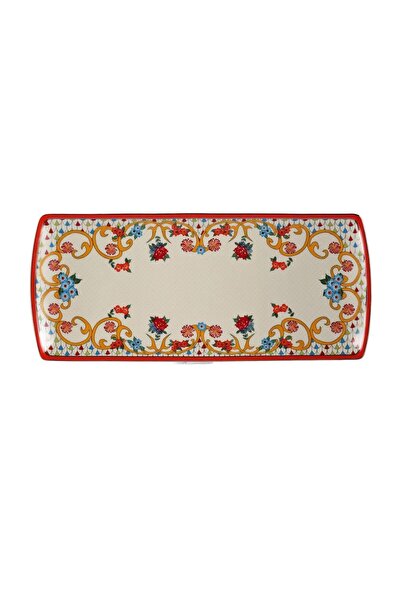 Lucky Art Fiora Bone Baton Plate 35cm
