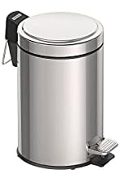 TRAMONTINA Stainless Steel Pedal Trashbin polished finish with internal bucket - 3 Liters