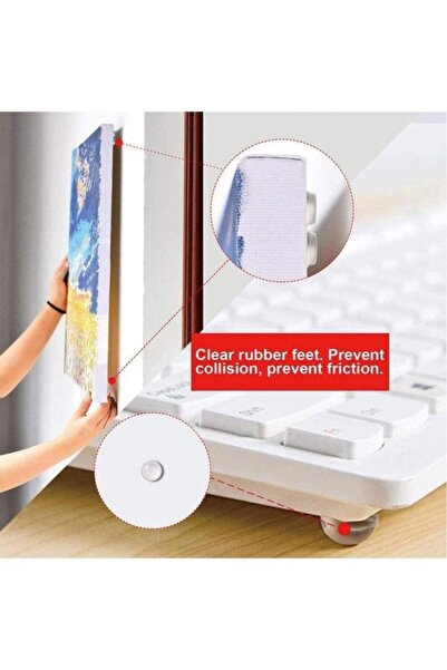 Mobilyap 50 Adet 10 Mm Şeffaf Silikon Bazlı Ses Stoperi Duvar Yüzeyi Dolap Kapı Tampon Koruyucu