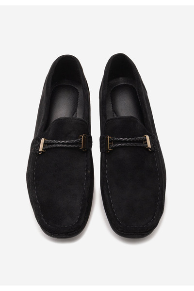 B T Shoes Černé pánské mokasíny Braci