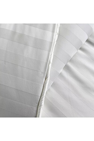 Generic Satin Stripe Pima Cotton Sateen 525 Thread Count 3-Piece Full Comforter Set - 160x240 cm