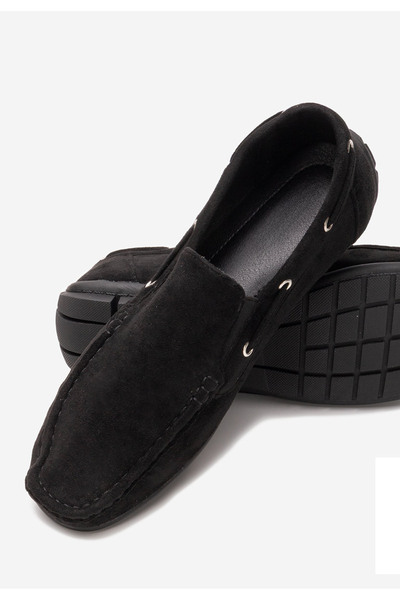 B T Shoes Černé pánské mokasíny Hyon