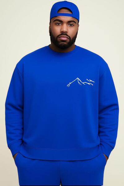 DM DOLCE MORE سترة رياضية كبيرة الحجم للجنسين مصنوعة من القطن الممشط بثلاثة خ...