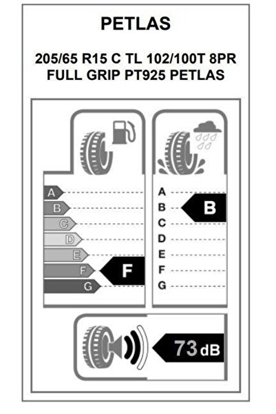 Petlas 205/65R15 C TL 102/100T 8PR FULL PT925
