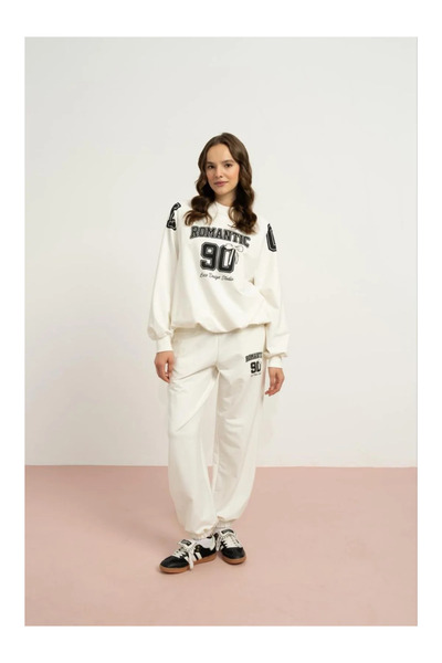 QUEEN KİDS Queenkids Girl's 7816 Set Ecru