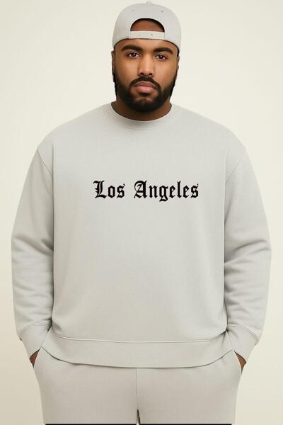 BENROMA Φούτερ μεγάλου μεγέθους UNISEX με 3 ΚΛΕΙΔΕΣ ΒΑΜΒΑΚΙΑ ΠΡΕΠΗ ΛΟΣ ΑΝΤΖΕΛΕΣ με στάμπα