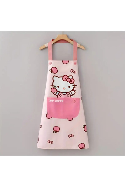 BABUN Sanrio Hello Kitty Havlulu Cepli Su Geçirmez Boyama Mutfak Yemek Yapma ...