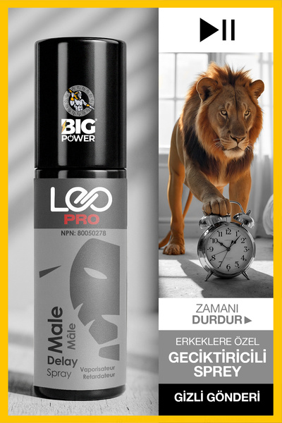 BİG POWER Leo Pro Güçlü İçerikli Erkeklere Özel Geciktiricili Sprey 15ml Avru...